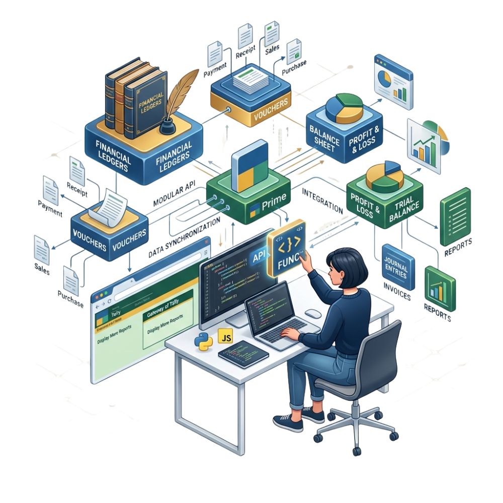 tally data integration- tdl TALLY PRIME INTEGRATION - MODULAR DEVELOPMENT